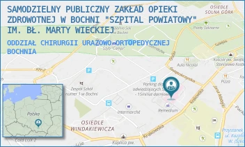 ODDZIAŁ CHIRURGII URAZOWO-ORTOPEDYCZNEJ - SAMODZIELNY PUBLICZNY ZAKŁAD OPIEKI ZDROWOTNEJ W BOCHNI "SZPITAL POWIATOWY" IM. BŁ. MARTY WIECKIEJ - UL. KRAKOWSKA 31,  BOCHNIA