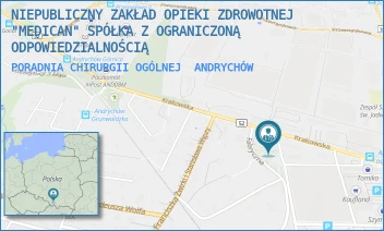 PORADNIA CHIRURGII OGÓLNEJ - NIEPUBLICZNY ZAKŁAD OPIEKI ZDROWOTNEJ "MEDICAN" SPÓŁKA Z OGRANICZONĄ ODPOWIEDZIALNOŚCIĄ - UL. KRAKOWSKA 91,  ANDRYCHÓW