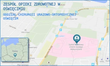 ODDZIAŁ CHIRURGII URAZOWO-ORTOPEDYCZNEJ - ZESPÓŁ OPIEKI ZDROWOTNEJ W OŚWIĘCIMIU - UL. WYSOKIE BRZEGI 4,  OŚWIĘCIM