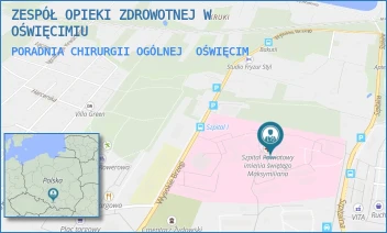 PORADNIA CHIRURGII OGÓLNEJ - ZESPÓŁ OPIEKI ZDROWOTNEJ W OŚWIĘCIMIU - UL. WYSOKIE BRZEGI 4,  OŚWIĘCIM