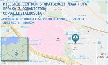 PORADNIA CHIRURGII STOMATOLOGICZNEJ - ZŁOTEJ JESIENI 3 - MIEJSKIE CENTRUM STOMATOLOGII NOWA HUTA SPÓŁKA Z OGRANICZONĄ ODPOWIEDZIALNOŚCIĄ - UL. OS. ZŁOTEJ JESIENI 3,  KRAKÓW