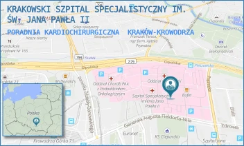 PORADNIA KARDIOCHIRURGICZNA - KRAKOWSKI SZPITAL SPECJALISTYCZNY IM. ŚW. JANA PAWŁA II - UL. PRĄDNICKA 80,  KRAKÓW-KROWODRZA