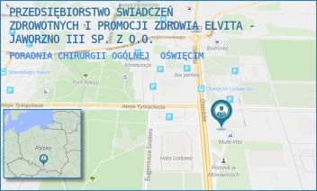 PORADNIA CHIRURGII OGÓLNEJ - PRZEDSIĘBIORSTWO ŚWIADCZEŃ ZDROWOTNYCH I PROMOCJI ZDROWIA ELVITA - JAWORZNO III SP. Z O.O. - UL. CHEMIKÓW 5,  OŚWIĘCIM