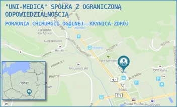 PORADNIA CHIRURGII OGÓLNEJ - "UNI-MEDICA" SPÓŁKA Z OGRANICZONĄ ODPOWIEDZIALNOŚCIĄ - UL. CICHA 2,  KRYNICA-ZDRÓJ