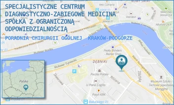 PORADNIA CHIRURGII OGÓLNEJ - SPECJALISTYCZNE CENTRUM DIAGNOSTYCZNO-ZABIEGOWE MEDICINA SPÓŁKA Z OGRANICZONĄ ODPOWIEDZIALNOŚCIĄ - UL. BARSKA 12,  KRAKÓW-PODGÓRZE
