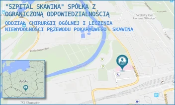 ODDZIAŁ CHIRURGII OGÓLNEJ I LECZENIA NIEWYDOLNOŚCI PRZEWODU POKARMOWEGO - "SZPITAL SKAWINA" SPÓŁKA Z OGRANICZONĄ ODPOWIEDZIALNOŚCIĄ - UL. TYNIECKA 15,  SKAWINA