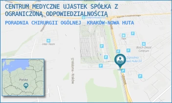 PORADNIA CHIRURGII OGÓLNEJ - CENTRUM MEDYCZNE UJASTEK SPÓŁKA Z OGRANICZONĄ ODPOWIEDZIALNOŚCIĄ - UL. UJASTEK 3,  KRAKÓW-NOWA HUTA