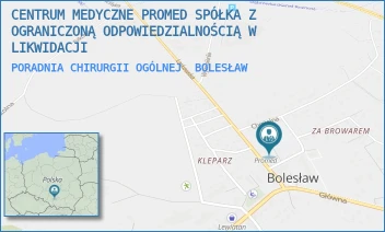 PORADNIA CHIRURGII OGÓLNEJ - CENTRUM MEDYCZNE PROMED SPÓŁKA Z OGRANICZONĄ ODPOWIEDZIALNOŚCIĄ W LIKWIDACJI - LASKOWSKA 4A,  BOLESŁAW