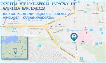 ODDZIAŁ KLINICZNY CHIRURGII OGÓLNEJ Z ONKOLOGIĄ - SZPITAL MIEJSKI SPECJALISTYCZNY IM. GABRIELA NARUTOWICZA - UL. PRĄDNICKA 35-37,  KRAKÓW-KROWODRZA