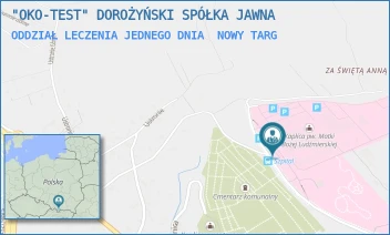 ODDZIAŁ LECZENIA JEDNEGO DNIA - "OKO-TEST" DOROŻYŃSKI SPÓŁKA JAWNA - UL. SZPITALNA 14,  NOWY TARG