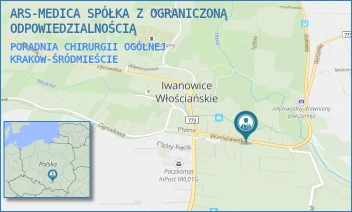 PORADNIA CHIRURGII OGÓLNEJ - ARS-MEDICA SPÓŁKA Z OGRANICZONĄ ODPOWIEDZIALNOŚCIĄ - UL. WARSZAWSKA 17,  KRAKÓW-ŚRÓDMIEŚCIE