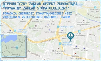 PORADNIA CHIRURGII STOMATOLOGICZNEJ (BEZ ZABIEGÓW W ZNIECZULENIU OGÓLNYM) - NIEPUBLICZNY ZAKŁAD OPIEKI ZDROWOTNEJ  "PRYWATNY ZAKŁAD STOMATOLOGICZNY" - STASZICA 6/8,  RADOM