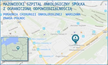 PORADNIA CHIRURGII ONKOLOGICZNEJ - MAZOWIECKI SZPITAL ONKOLOGICZNY SPÓŁKA Z OGRANICZONĄ ODPOWIEDZIALNOŚCIĄ - ALEJA "SOLIDARNOŚCI" 10,  WARSZAWA PRAGA-PÓŁNOC