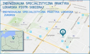 INDYWIDUALNA SPECJALISTYCZNA PRAKTYKA LEKARSKA - INDYWIDUALNA SPECJALISTYCZNA PRAKTYKA LEKARSKA PIOTR SOBIERAJ - PL. PIŁSUDSKIEGO 6C/5,  ŻUROMIN