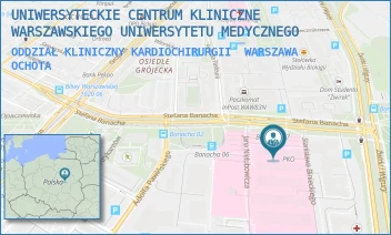 ODDZIAŁ KLINICZNY KARDIOCHIRURGII - UNIWERSYTECKIE CENTRUM KLINICZNE WARSZAWSKIEGO UNIWERSYTETU MEDYCZNEGO - STEFANA BANACHA 1A,  WARSZAWA OCHOTA
