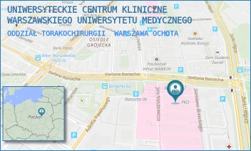 ODDZIAŁ TORAKOCHIRURGII - UNIWERSYTECKIE CENTRUM KLINICZNE WARSZAWSKIEGO UNIWERSYTETU MEDYCZNEGO - STEFANA BANACHA 1A,  WARSZAWA OCHOTA