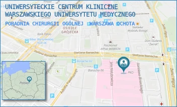 PORADNIA CHIRURGII OGÓLNEJ - UNIWERSYTECKIE CENTRUM KLINICZNE WARSZAWSKIEGO UNIWERSYTETU MEDYCZNEGO - STEFANA BANACHA 1A,  WARSZAWA OCHOTA