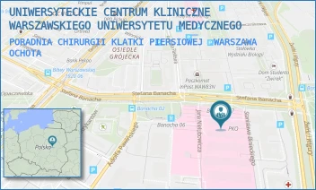 PORADNIA CHIRURGII KLATKI PIERSIOWEJ - UNIWERSYTECKIE CENTRUM KLINICZNE WARSZAWSKIEGO UNIWERSYTETU MEDYCZNEGO - STEFANA BANACHA 1A,  WARSZAWA OCHOTA