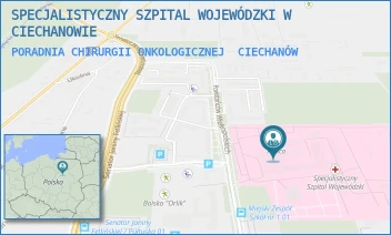 PORADNIA CHIRURGII ONKOLOGICZNEJ - SPECJALISTYCZNY SZPITAL WOJEWÓDZKI W CIECHANOWIE - POWST. WIELKOPOLSKICH 2,  CIECHANÓW