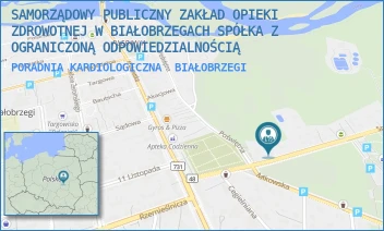PORADNIA KARDIOLOGICZNA - SAMORZĄDOWY PUBLICZNY ZAKŁAD OPIEKI ZDROWOTNEJ W BIAŁOBRZEGACH SPÓŁKA Z OGRANICZONĄ ODPOWIEDZIALNOŚCIĄ - SPACEROWA 10,  BIAŁOBRZEGI