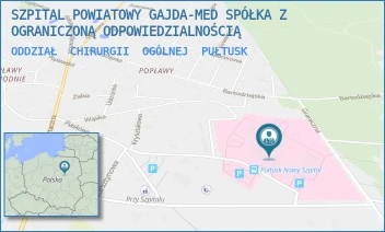 ODDZIAŁ  CHIRURGII  OGÓLNEJ - SZPITAL POWIATOWY GAJDA-MED SPÓŁKA Z OGRANICZONĄ ODPOWIEDZIALNOŚCIĄ - TEOFILA KWIATKOWSKIEGO 19,  PUŁTUSK