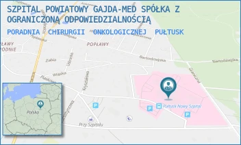 PORADNIA  CHIRURGII  ONKOLOGICZNEJ - SZPITAL POWIATOWY GAJDA-MED SPÓŁKA Z OGRANICZONĄ ODPOWIEDZIALNOŚCIĄ - TEOFILA KWIATKOWSKIEGO 19,  PUŁTUSK