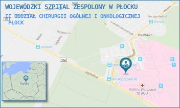II ODDZIAŁ CHIRURGII OGÓLNEJ I ONKOLOGICZNEJ - WOJEWÓDZKI SZPITAL ZESPOLONY W PŁOCKU - MEDYCZNA 19,  PŁOCK
