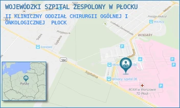 II KLINICZNY ODDZIAŁ CHIRURGII OGÓLNEJ I ONKOLOGICZNEJ - WOJEWÓDZKI SZPITAL ZESPOLONY W PŁOCKU - MEDYCZNA 19,  PŁOCK