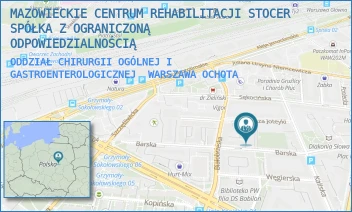 ODDZIAŁ CHIRURGII OGÓLNEJ I GASTROENTEROLOGICZNEJ - MAZOWIECKIE CENTRUM REHABILITACJI STOCER SPÓŁKA Z OGRANICZONĄ ODPOWIEDZIALNOŚCIĄ - BARSKA 16/20,  WARSZAWA OCHOTA