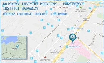 ODDZIAŁ CHIRURGII OGÓLNEJ - WOJSKOWY INSTYTUT MEDYCZNY - PAŃSTWOWY INSTYTUT BADAWCZY - ZEGRZYŃSKA 8,  LEGIONOWO
