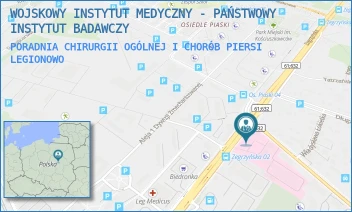 PORADNIA CHIRURGII OGÓLNEJ I CHORÓB PIERSI - WOJSKOWY INSTYTUT MEDYCZNY - PAŃSTWOWY INSTYTUT BADAWCZY - ZEGRZYŃSKA 8,  LEGIONOWO