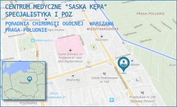 PORADNIA CHIRURGII OGÓLNEJ - DORADZTWO I ZARZĄDZANIE W OPIECE ZDROWOTNEJ A.K. SP. Z.O.O - MIĘDZYNARODOWA 56,  WARSZAWA PRAGA-POŁUDNIE
