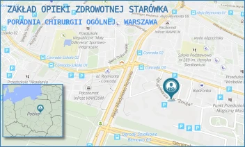 PORADNIA CHIRURGII OGÓLNEJ - ZAKŁAD OPIEKI ZDROWOTNEJ STARÓWKA - NIEDZIELSKIEGO 2B/101,  WARSZAWA