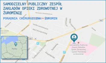 PORADNIA CHIRURGICZNA - SAMODZIELNY PUBLICZNY ZESPÓŁ ZAKŁADÓW OPIEKI ZDROWOTNEJ W ŻUROMINIE - SZPITALNA 56,  ŻUROMIN