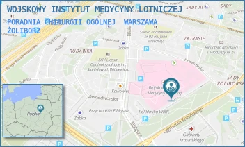 PORADNIA CHIRURGII OGÓLNEJ - WOJSKOWY INSTYTUT MEDYCYNY LOTNICZEJ - KRASIŃSKIEGO 54/56,  WARSZAWA ŻOLIBORZ