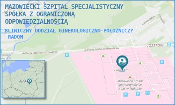 KLINICZNY ODDZIAŁ GINEKOLOGICZNO-POŁOŻNICZY - MAZOWIECKI SZPITAL SPECJALISTYCZNY SPÓŁKA Z OGRANICZONĄ ODPOWIEDZIALNOŚCIĄ - J. ALEKSANDROWICZA 5,  RADOM