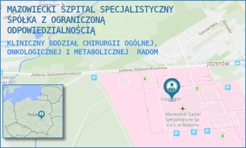 KLINICZNY ODDZIAŁ CHIRURGII OGÓLNEJ, ONKOLOGICZNEJ I METABOLICZNEJ - MAZOWIECKI SZPITAL SPECJALISTYCZNY SPÓŁKA Z OGRANICZONĄ ODPOWIEDZIALNOŚCIĄ - J. ALEKSANDROWICZA 5,  RADOM