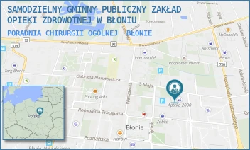 PORADNIA CHIRURGII OGÓLNEJ - SAMODZIELNY GMINNY PUBLICZNY ZAKŁAD OPIEKI ZDROWOTNEJ W BŁONIU - PILSUDSKIEGO 2/4,  BŁONIE