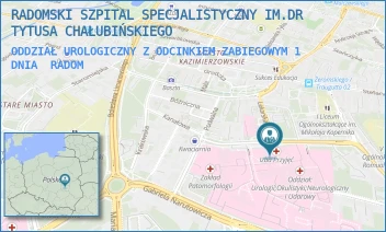ODDZIAŁ UROLOGICZNY Z ODCINKIEM ZABIEGOWYM 1 DNIA - RADOMSKI SZPITAL SPECJALISTYCZNY IM. DR TYTUSA CHAŁUBIŃSKIEGO - TOCHTERMANA 1,  RADOM