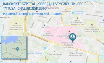 PORADNIA CHIRURGII OGÓLNEJ - RADOMSKI SZPITAL SPECJALISTYCZNY IM. DR TYTUSA CHAŁUBIŃSKIEGO - TOCHTERMANA 1,  RADOM