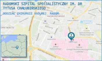 ODDZIAŁ CHIRURGII OGÓLNEJ - RADOMSKI SZPITAL SPECJALISTYCZNY IM. DR TYTUSA CHAŁUBIŃSKIEGO - TOCHTERMANA 1,  RADOM