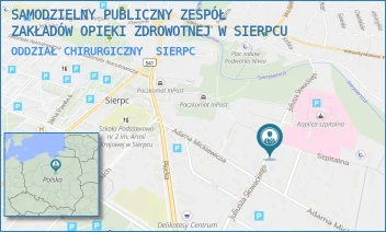 ODDZIAŁ CHIRURGICZNY - SAMODZIELNY PUBLICZNY ZESPÓŁ ZAKŁADÓW OPIEKI ZDROWOTNEJ W SIERPCU - SŁOWACKIEGO 32,  SIERPC