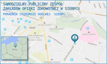 PORADNIA CHIRURGII OGÓLNEJ - SAMODZIELNY PUBLICZNY ZESPÓŁ ZAKŁADÓW OPIEKI ZDROWOTNEJ W SIERPCU - SŁOWACKIEGO 32,  SIERPC