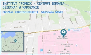 ODDZIAŁ KARDIOCHIRURGII - INSTYTUT "POMNIK - CENTRUM ZDROWIA DZIECKA" - ALEJA DZIECI POLSKICH 20,  WARSZAWA WAWER