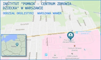 ODDZIAŁ OKULISTYKI - INSTYTUT "POMNIK - CENTRUM ZDROWIA DZIECKA" - ALEJA DZIECI POLSKICH 20,  WARSZAWA WAWER