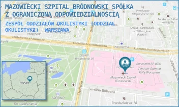 ZESPÓŁ ODDZIAŁÓW OKULISTYKI (ODDZIAŁ OKULISTYKI) - MAZOWIECKI SZPITAL BRÓDNOWSKI SPÓŁKA Z OGRANICZONĄ ODPOWIEDZIALNOŚCIĄ - KONDRATOWICZA 8,  WARSZAWA
