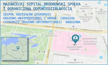 ZESPÓŁ ODDZIAŁÓW CHIRURGII URAZOWO-ORTOPEDYCZNEJ I REHAB. (ODDZIAŁ CHIRURGII URAZOWO-ORTOPEDYCZNEJ) - MAZOWIECKI SZPITAL BRÓDNOWSKI SPÓŁKA Z OGRANICZONĄ ODPOWIEDZIALNOŚCIĄ - KONDRATOWICZA 8,  WARSZAWA