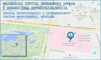 ODDZIAŁ NEUROCHIRURGII Z INTERWENCYJNYM CENTRUM NEUROTERAPII - MAZOWIECKI SZPITAL BRÓDNOWSKI SPÓŁKA Z OGRANICZONĄ ODPOWIEDZIALNOŚCIĄ - KONDRATOWICZA 8,  WARSZAWA