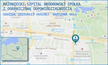 ODDZIAŁ CHIRURGII OGÓLNEJ - MAZOWIECKI SZPITAL BRÓDNOWSKI SPÓŁKA Z OGRANICZONĄ ODPOWIEDZIALNOŚCIĄ - GÓRCZEWSKA 89,  WARSZAWA WOLA