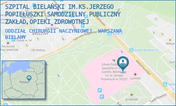 ODDZIAŁ CHIRURGII NACZYNIOWEJ - SZPITAL BIELAŃSKI IM.KS.JERZEGO POPIEŁUSZKI SAMODZIELNY PUBLICZNY ZAKŁAD OPIEKI ZDROWOTNEJ - CEGŁOWSKA 80,  WARSZAWA BIELANY